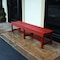 Highwood Usa 6ft Commercial Grade Backless Picnic Bench Outdoor Furniture for Patio, Yard and Garden CM-BENSQ61-RED - alternate 2